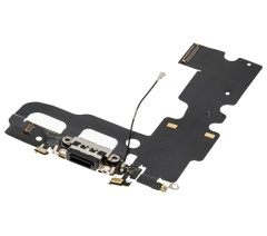 Charging Port Flex Cable Compatible For iPhone 7 (Premium) (Jet / Matte Black)