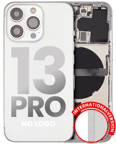 Back Housing W/ Small Components Pre-Installed Compatible For iPhone 13 Pro (No Logo) (Aftermarket Plus) (International Version) (Silver)