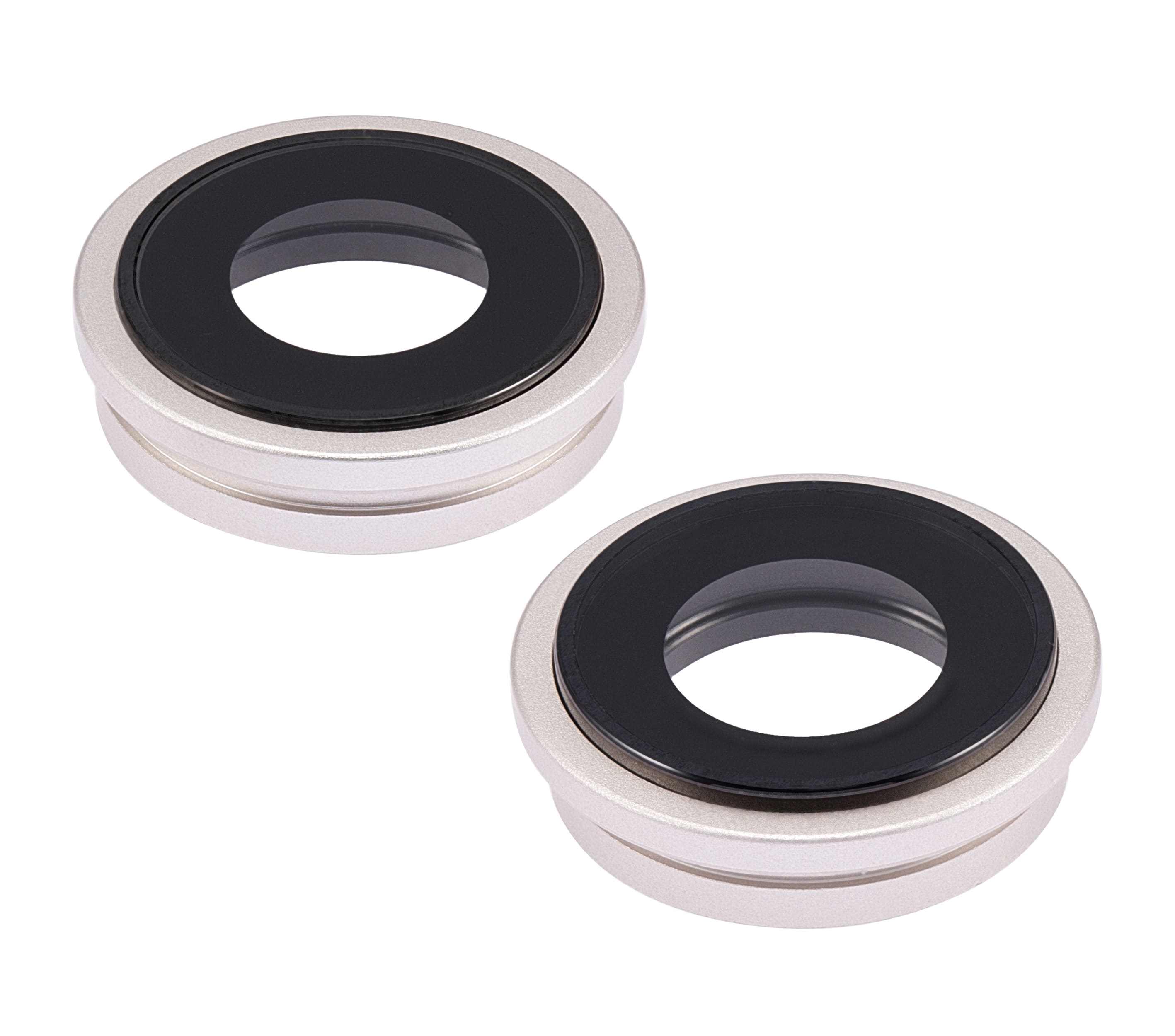 Back Camera Lens With Bracket & Bezel Compatible For iPhone 14 / 14 Plus (2 Piece Set) (Premium) (Starlight)