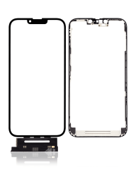 4 in 1 With Frame Included (Front Glass + OCA + Short Touch + OCA Pre-Installed) Compatible For iPhone 13 Pro Max (OCA Master)