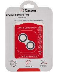 Casper Camera Lens Protector Compatible For iPhone 14 / 14 Plus (Purple) (Clear)