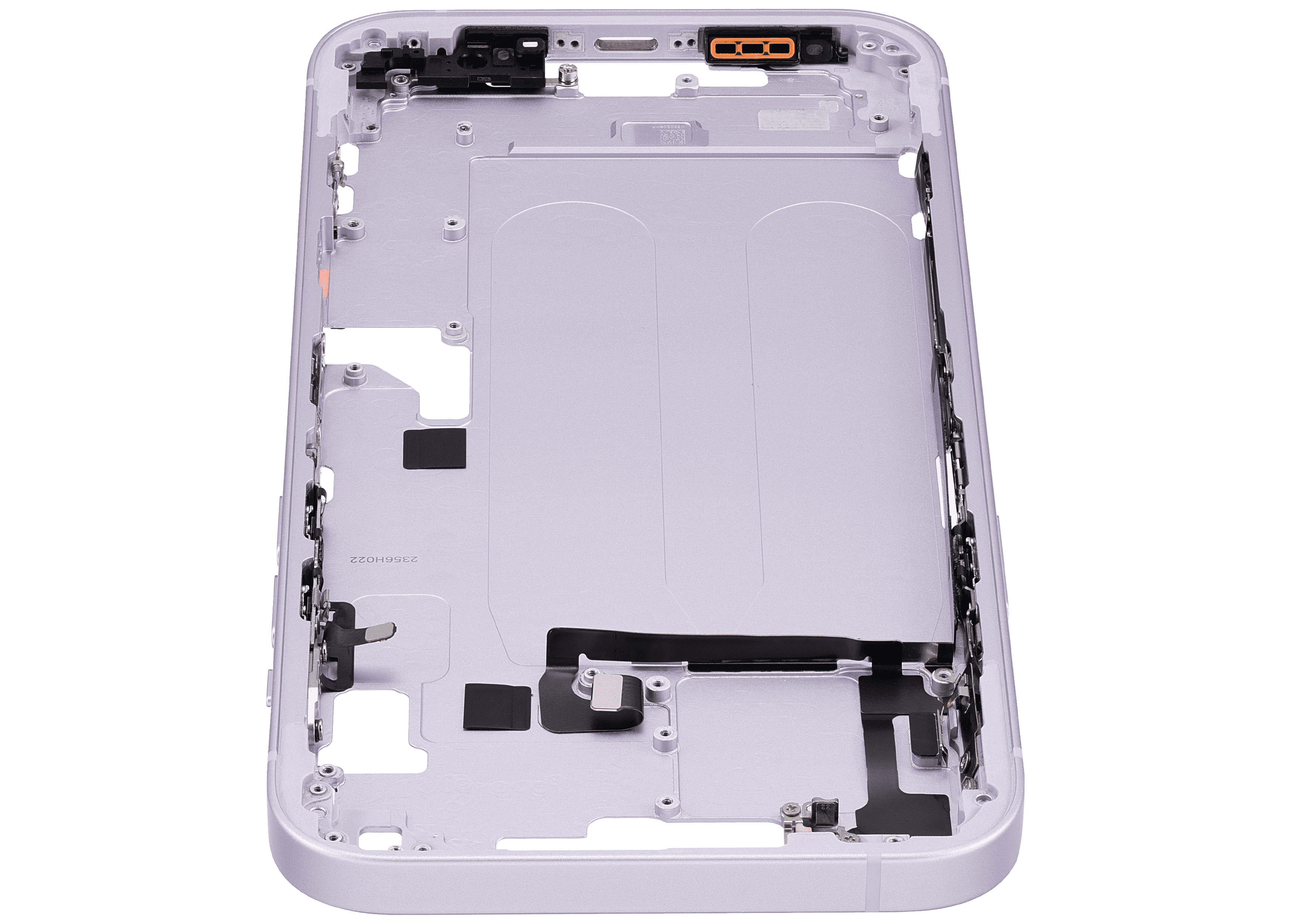 Mid-Frame Housing With Power And Volume Button Compatible For iPhone 14 Plus (International Version) (Used OEM Pull: Grade A) (Purple)