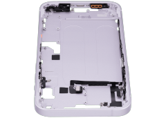 Mid-Frame Housing With Power And Volume Button Compatible For iPhone 14 Plus (International Version) (Used OEM Pull: Grade A) (Purple)