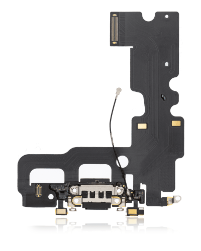 Charging Port Flex Cable Compatible For iPhone 7 (Premium) (Jet / Matte Black)