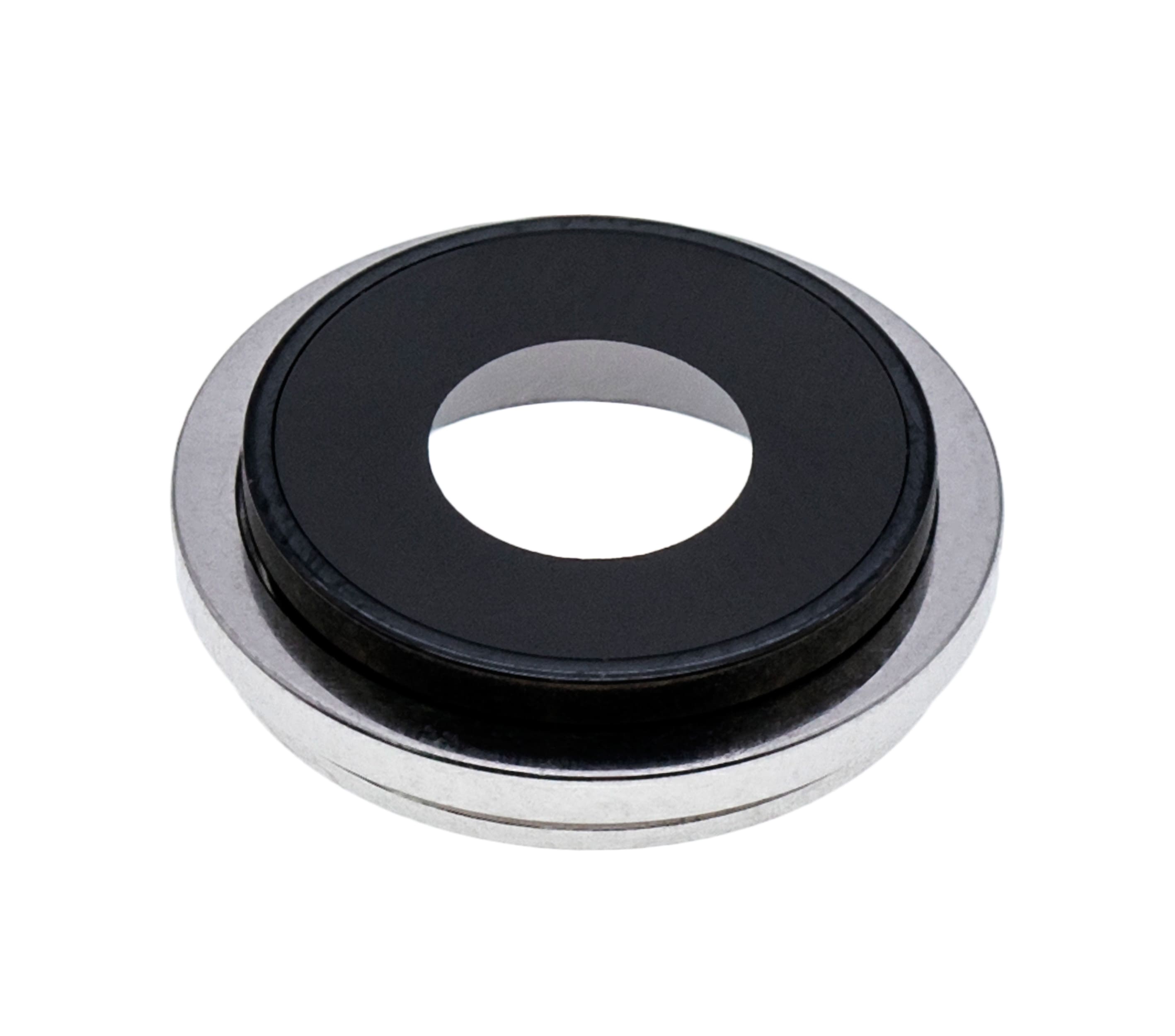 Back Camera Lens With Bracket & Bezel Compatible For iPhone 12 Pro Max (Silver) (Real Sapphire / Premium)