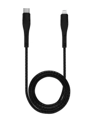 3 ft MFI Lightning To USB Type C Cable (AmpSentrix) (Alpha) (Black)