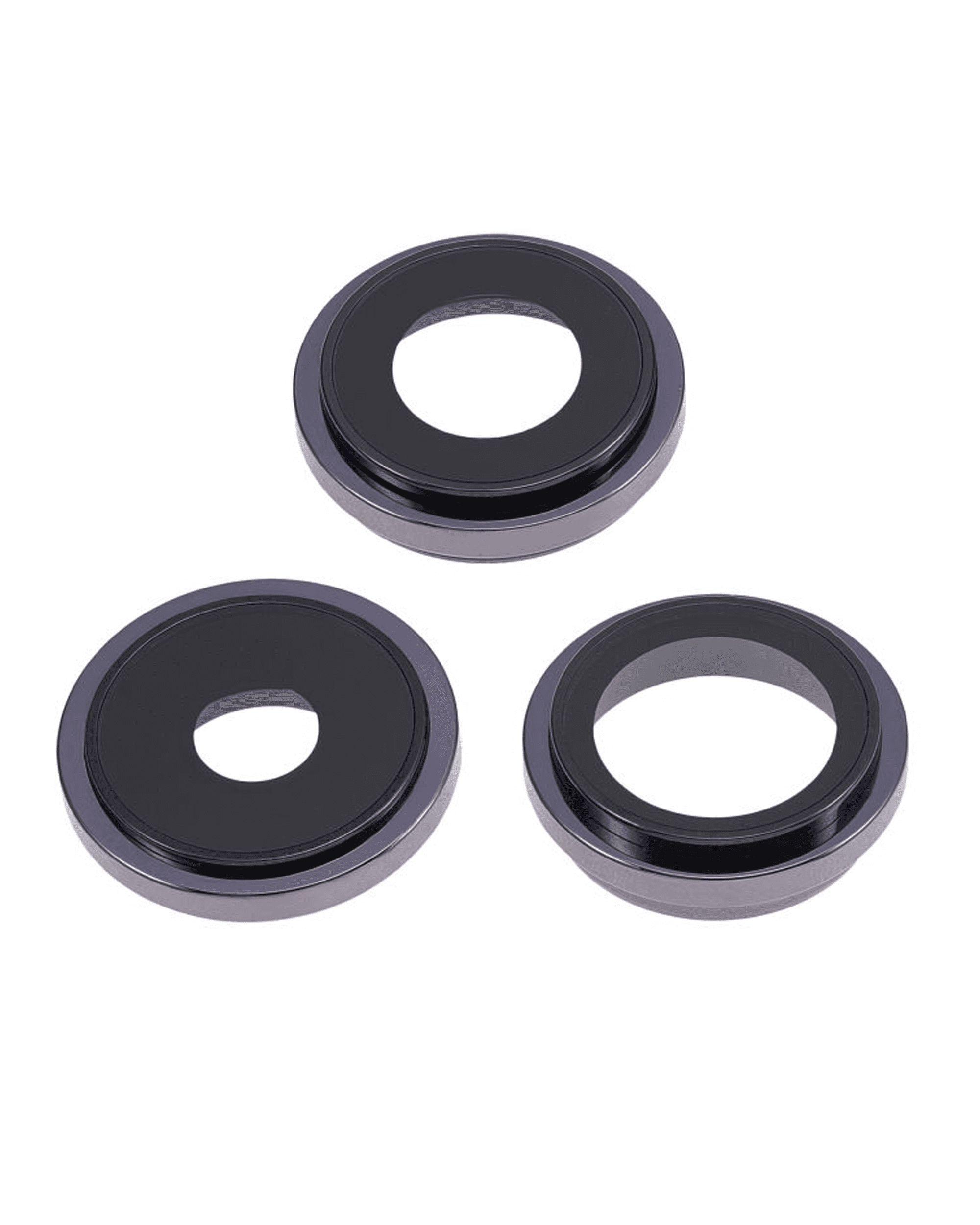 Back Camera Lens With Bracket & Bezel Compatible For iPhone 14 Pro / 14 Pro Max (Deep Purple) (3 Piece Set) (Aftermarket Plus)