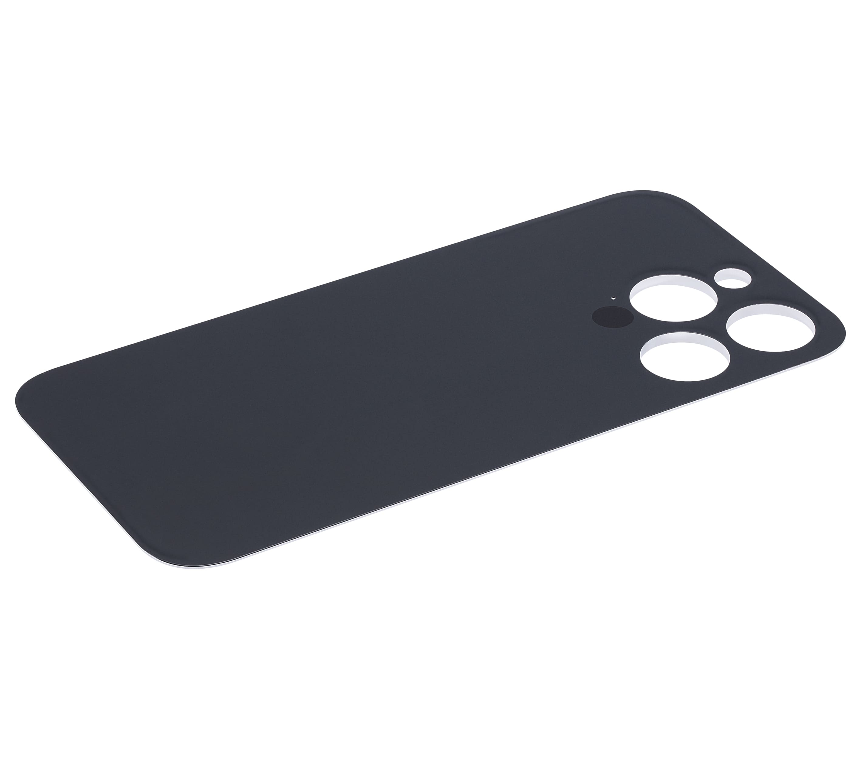 Back Glass With 3M Adhesive Compatible For iPhone 14 Pro (No Logo / Large Camera Hole) (Silver)