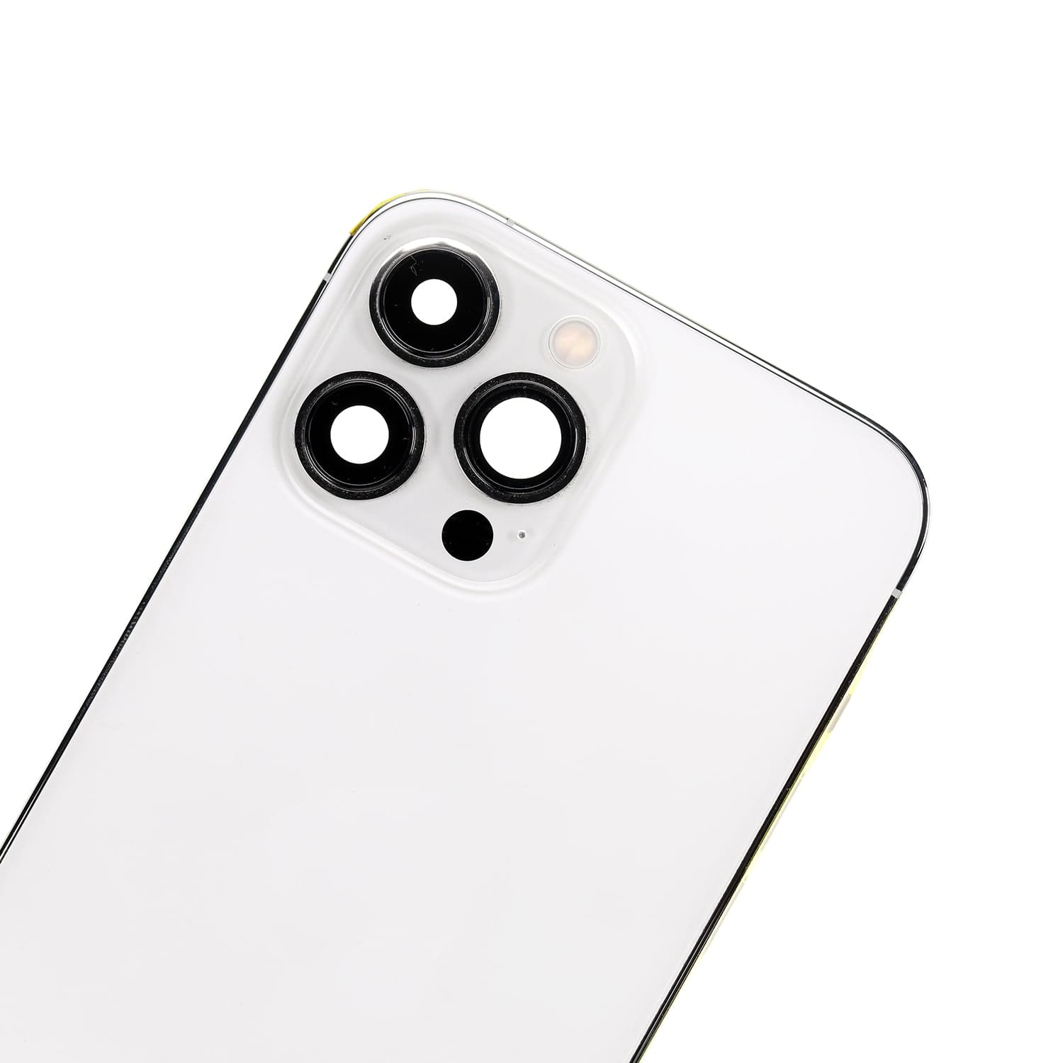 Back Housing W/ Small Components Pre-Installed Compatible For iPhone 13 Pro Max (US Version) (Used OEM Pull: Grade B) (Silver)