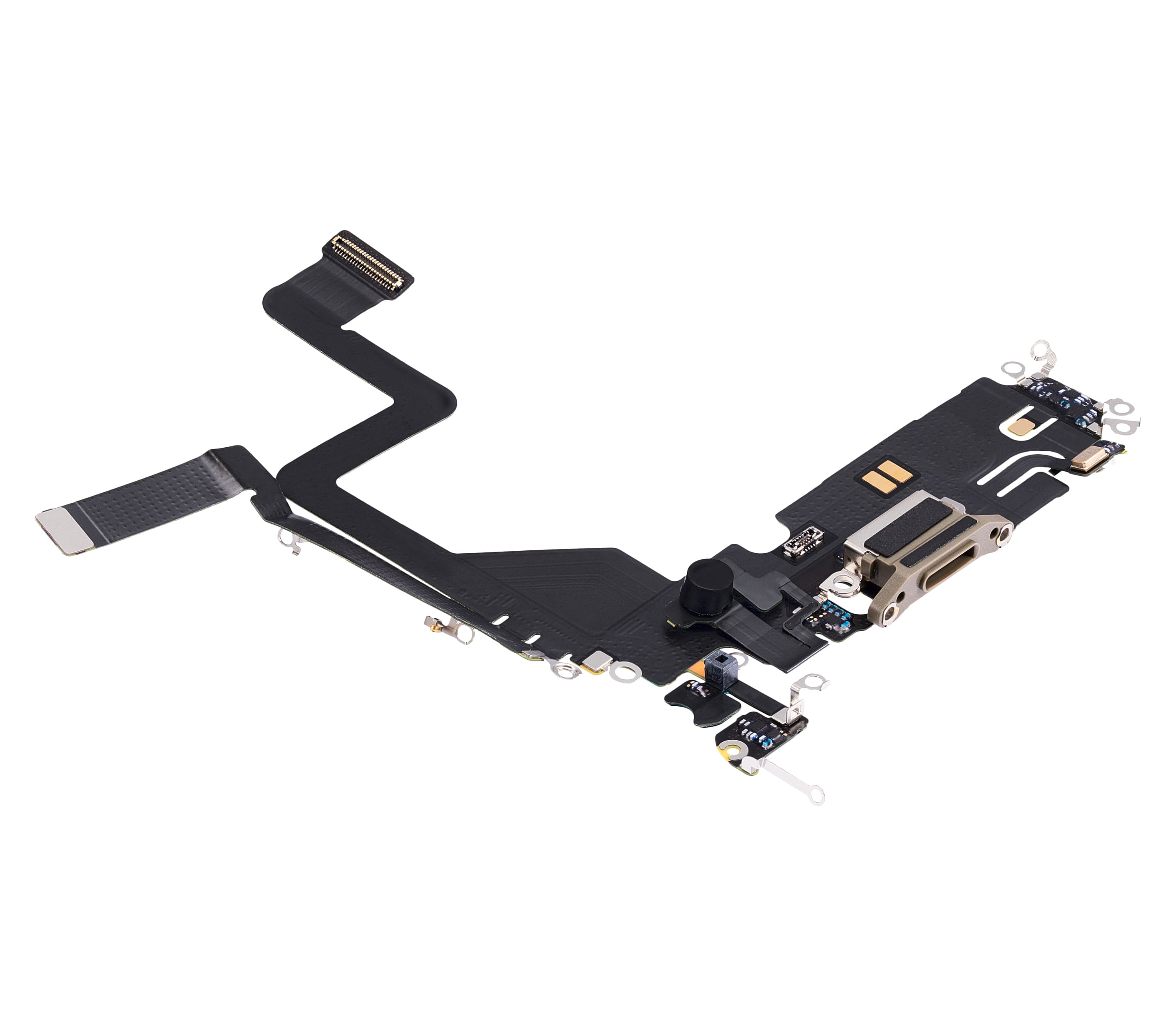 Charging Port Flex Cable Compatible For iPhone 14 Pro (Premium) (Gold)