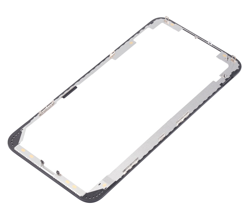 3 in 1 (Front Glass + Frame + OCA Pre-Installed) Compatible For iPhone 8 Plus (Black) (2 Pack) (OCA Master)