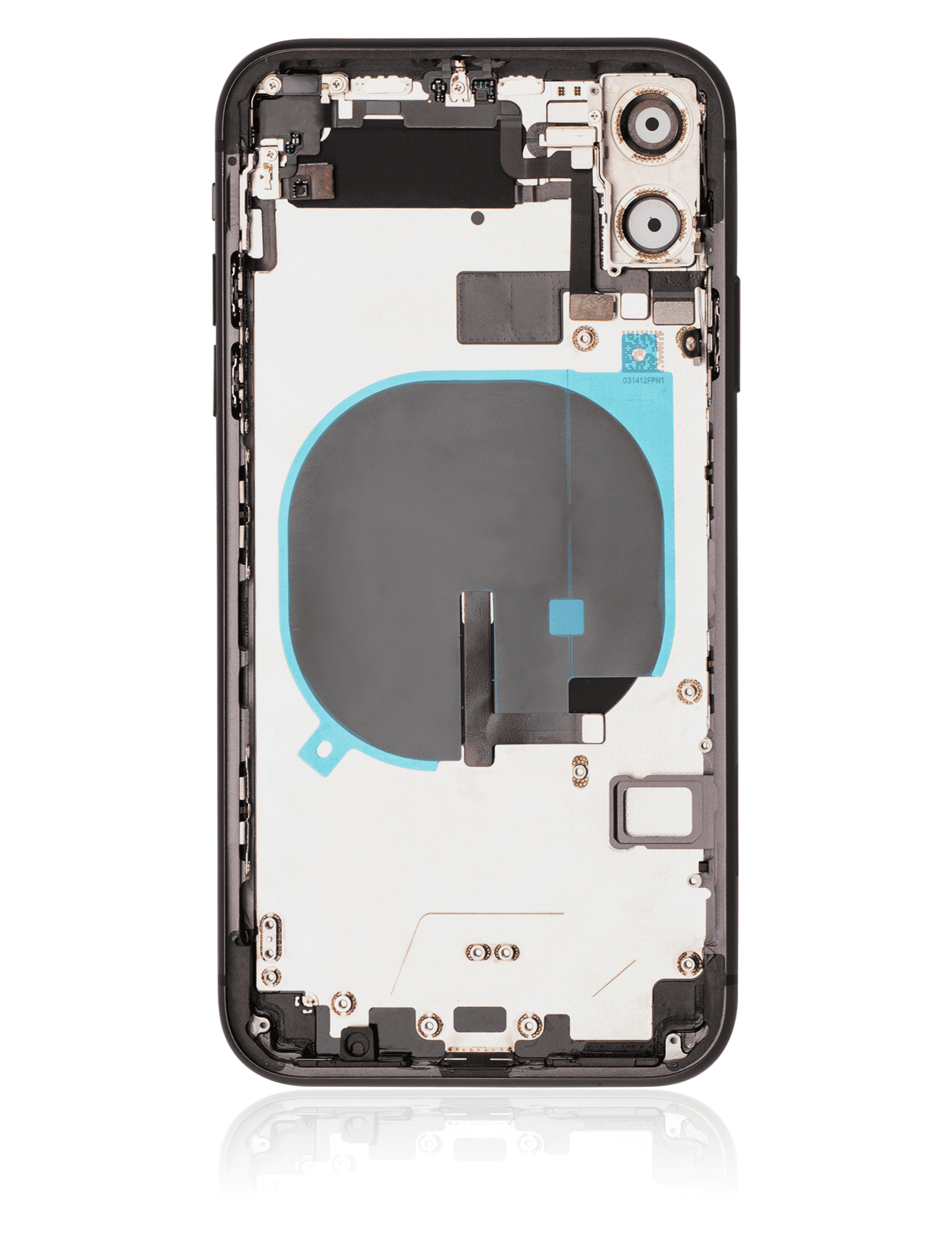 Back Housing W/ Small Components Pre-Installed Compatible For iPhone 11 (Used OEM Pull: Grade B) (Black)