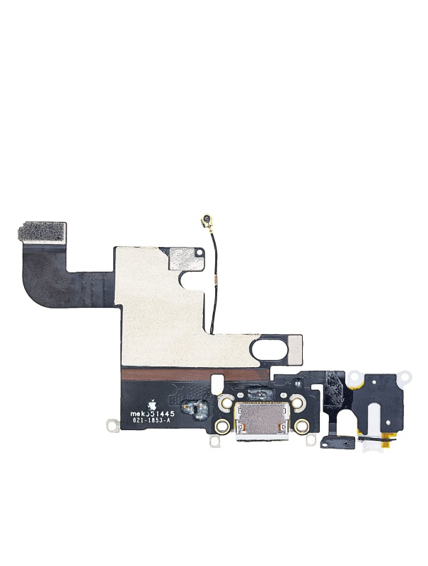 Charging Port Flex Cable Compatible For iPhone 6 (Premium) (Silver)