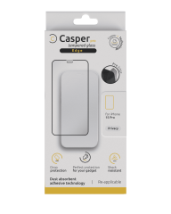 Casper Pro Edge Tempered Glass Compatible For iPhone 15 Pro (Retail Pack) (Privacy)