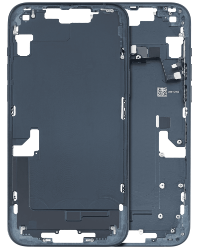 Mid-Frame Housing With Power And Volume Button Compatible For iPhone 14 Plus (US Version) (Used OEM Pull: Grade C) (Midnight)
