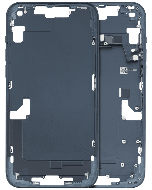 Mid-Frame Housing With Power And Volume Button Compatible For iPhone 14 Plus (US Version) (Used OEM Pull: Grade C) (Midnight)
