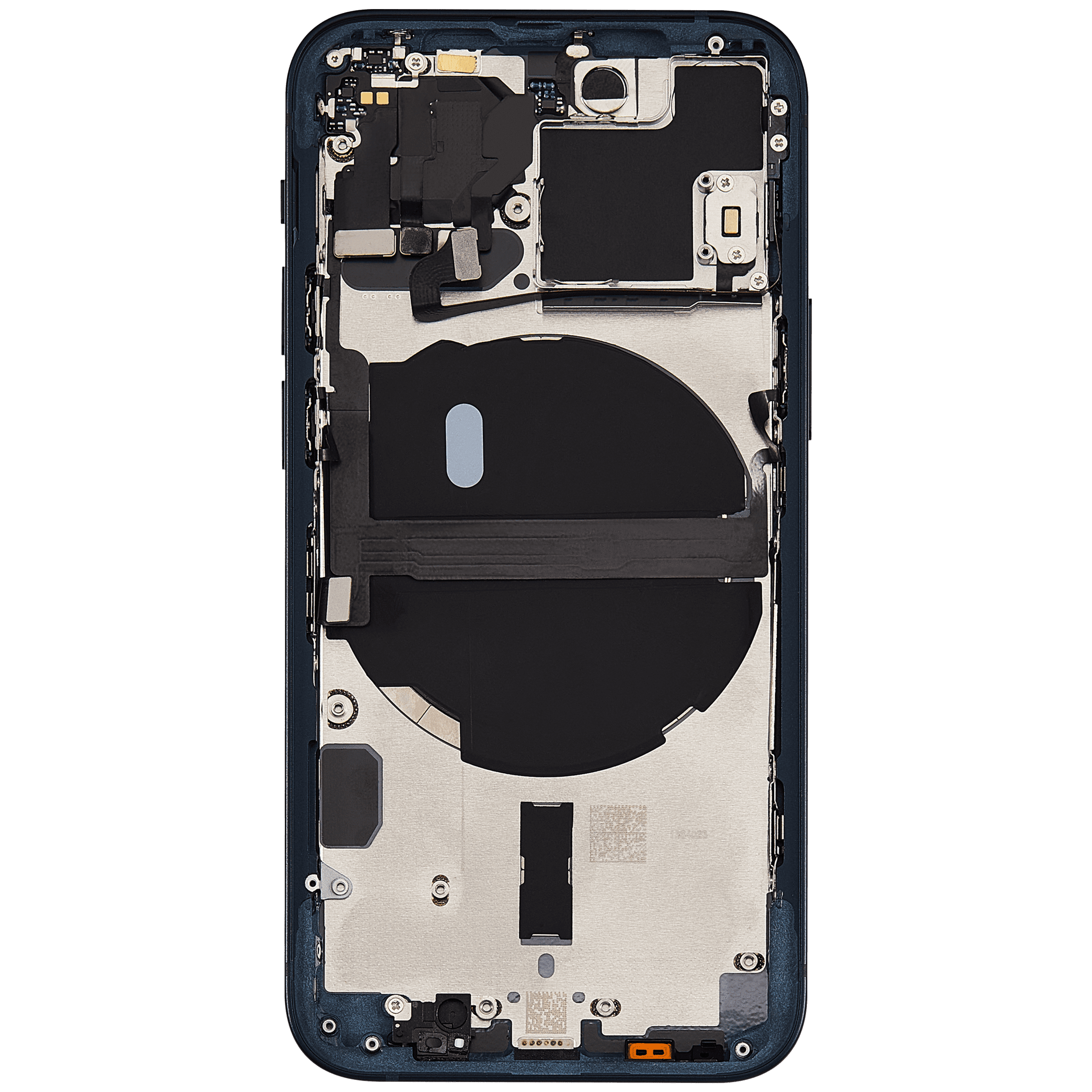 Back Housing W/ Small Components Pre-Installed Compatible For iPhone 13 Mini (International Version) (Used OEM Pull: Grade C) (Midnight)