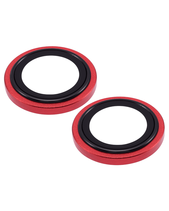 Casper Camera Lens Protector Compatible For iPhone 14 / 14 Plus (Red) (Clear)