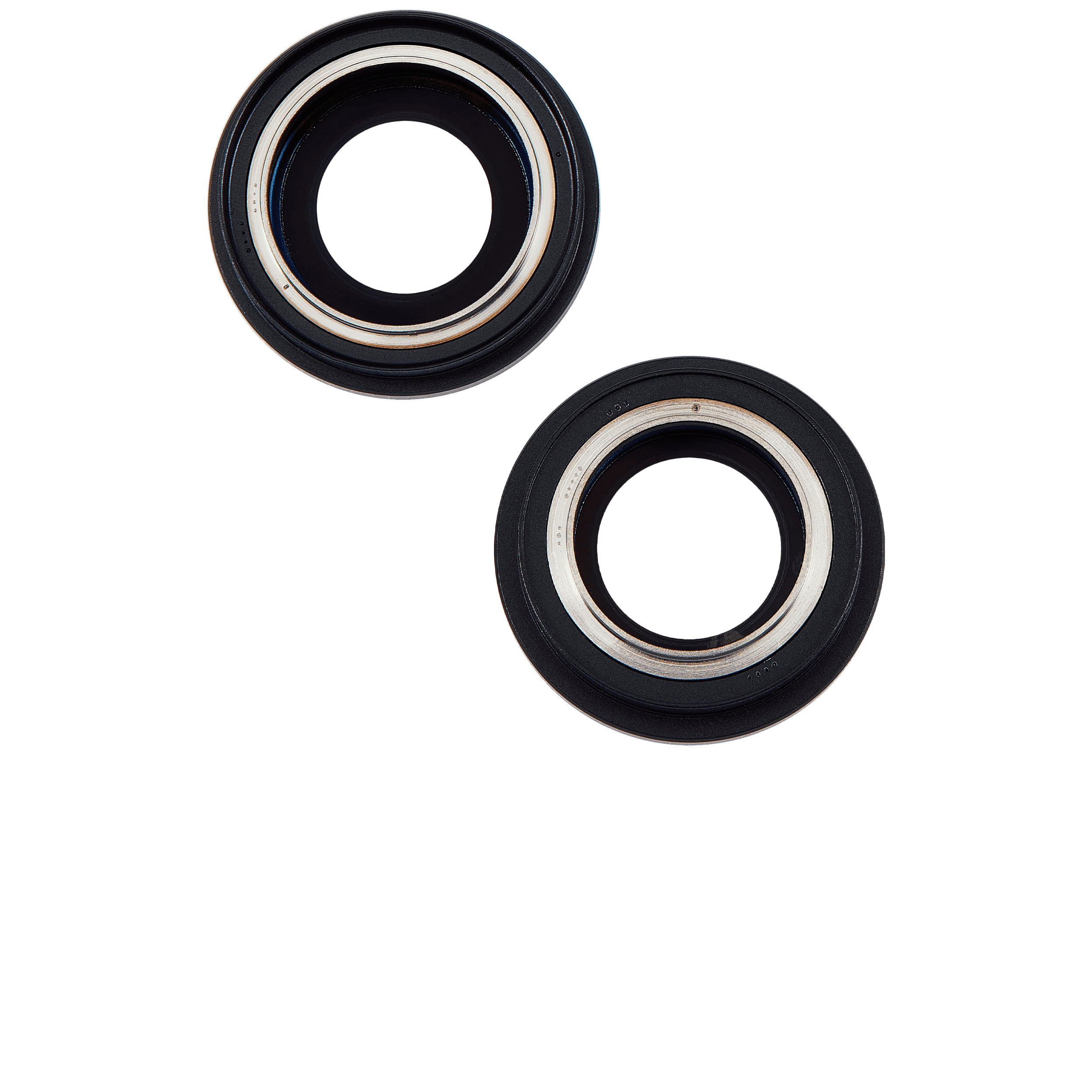 Back Camera Lens With Bracket & Bezel Compatible For iPhone 15 / 15 Plus (2 Piece Set) (Premium) (Black)