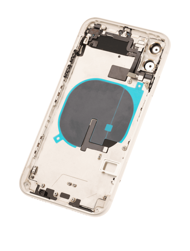 Back Housing W/ Small Components Pre-Installed Compatible For iPhone 11 (Used OEM Pull: Grade B) (White)