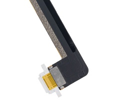 Charging Port Flex Cable Compatible For iPad Air 1 / iPad 5 (2017) / iPad 6 (2018) (Soldering Required) (Premium) (White)
