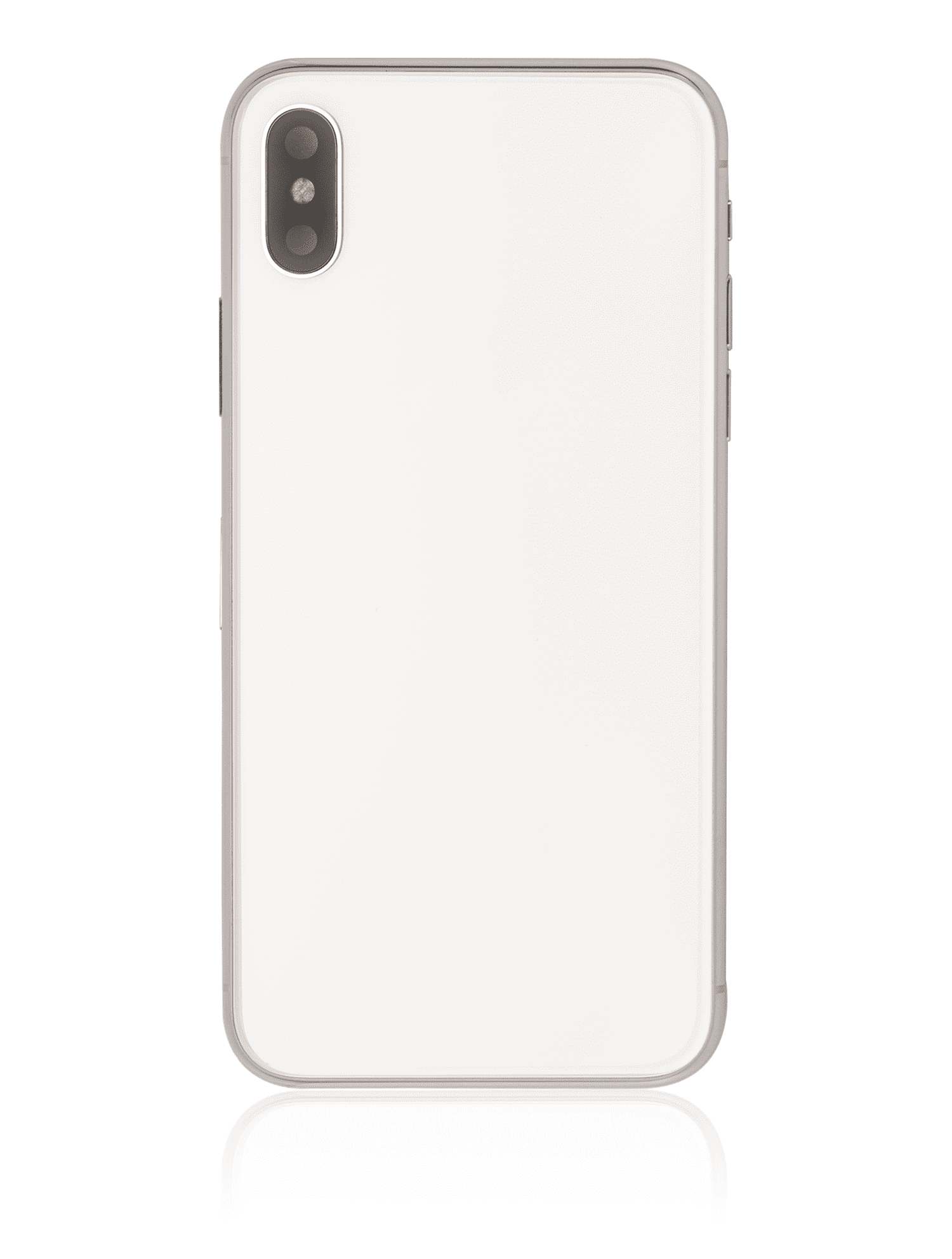 Back Housing W/ Small Components Pre-Installed Compatible For iPhone X (Used OEM Pull: Grade A) (Silver)