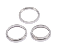 Back Camera Bezel Ring Only Compatible For iPhone 14 Pro / 14 Pro Max (Silver) (3 Piece Set)