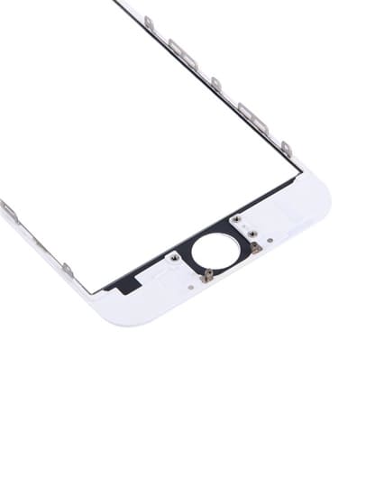 2 in 1 (Front Glass + Frame Pre-Installed) Compatible For iPhone 6 Plus (2 Pack) (White)