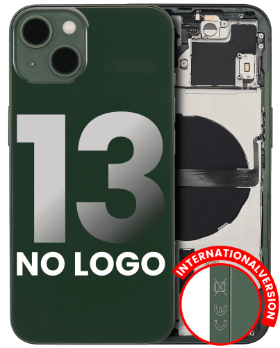 Back Housing W/ Small Components Pre-Installed Compatible For iPhone 13 (No Logo) (Aftermarket Plus) (International Version) (Green)