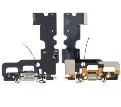 Charging Port Flex Cable Compatible For iPhone 7 (Premium) (Silver)