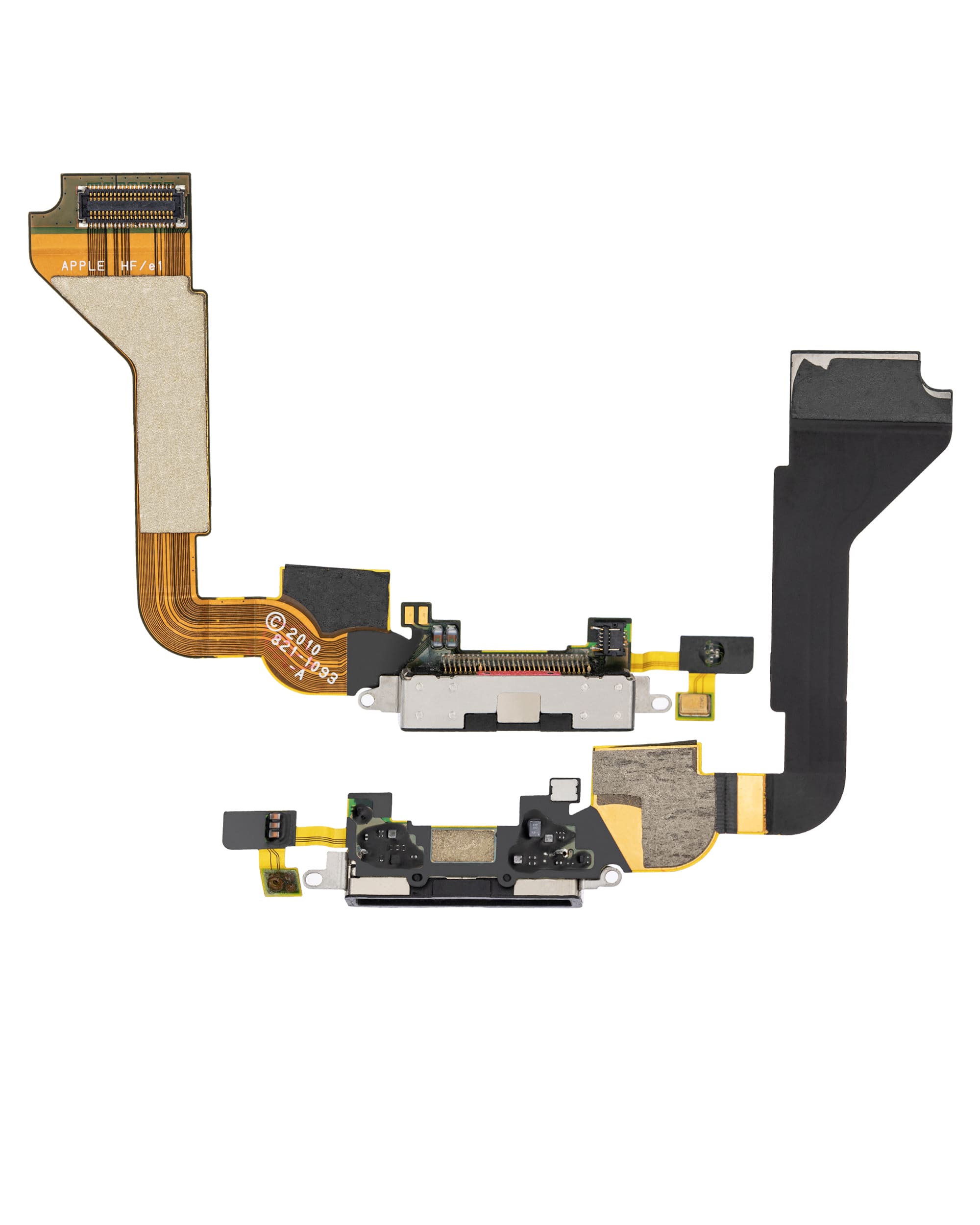 Charging Port Cable Compatible For iPhone 4 (GSM) (Black)