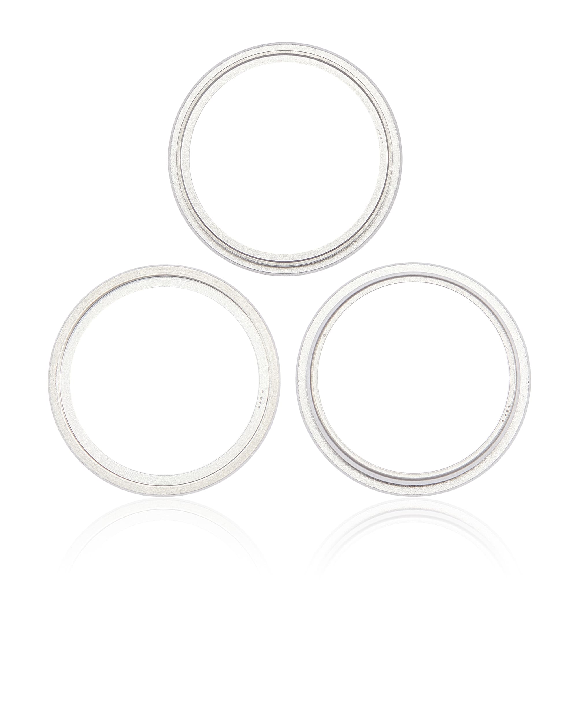 Back Camera Bezel Ring Only Compatible For iPhone 14 Pro / 14 Pro Max (Silver) (3 Piece Set)