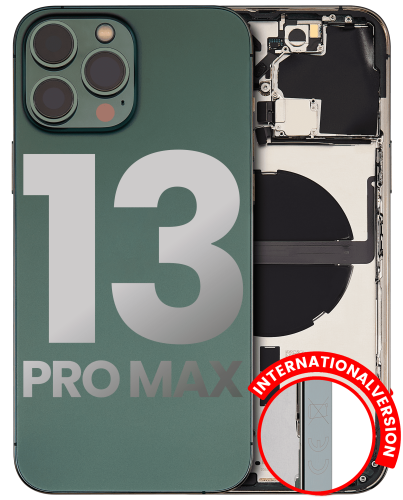 Back Housing W/ Small Components Pre-Installed Compatible For iPhone 13 Pro Max (International Version) (Used OEM Pull: Grade C) (Alpine Green)