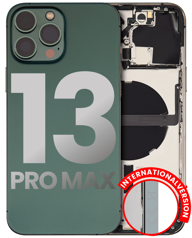 Back Housing W/ Small Components Pre-Installed Compatible For iPhone 13 Pro Max (International Version) (Used OEM Pull: Grade C) (Alpine Green)