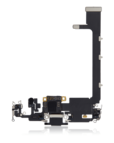 Charging Port Flex Cable With Board Compatible For iPhone 11 Pro Max (Used OEM Pull) (Space Gray)