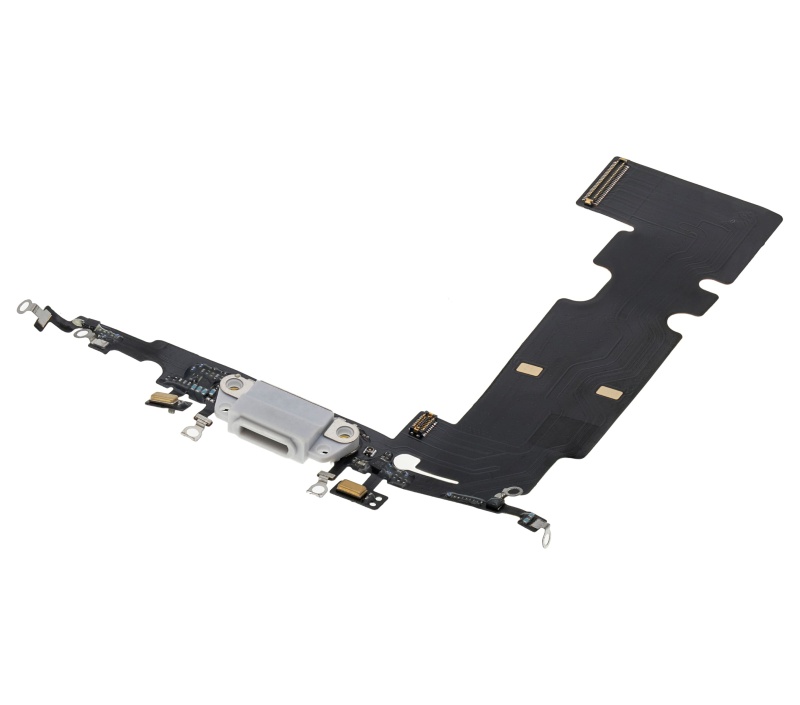 Charging Port Flex Cable Compatible For iPhone 8 Plus (Premium) (Silver)