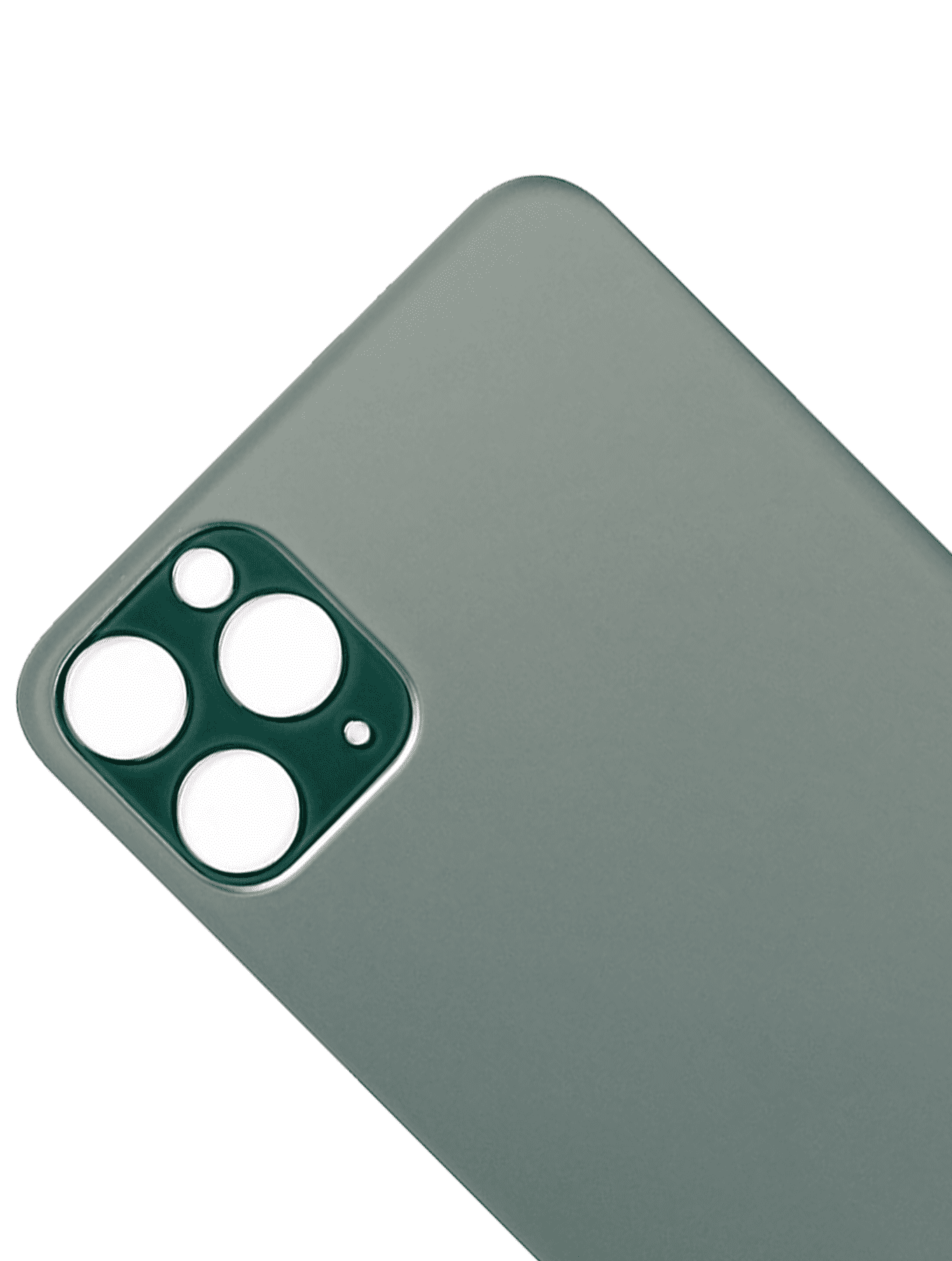 Back Glass With 3M Adhesive Compatible For iPhone 11 Pro Max (No Logo / Large Camera Hole) (Midnight Green)