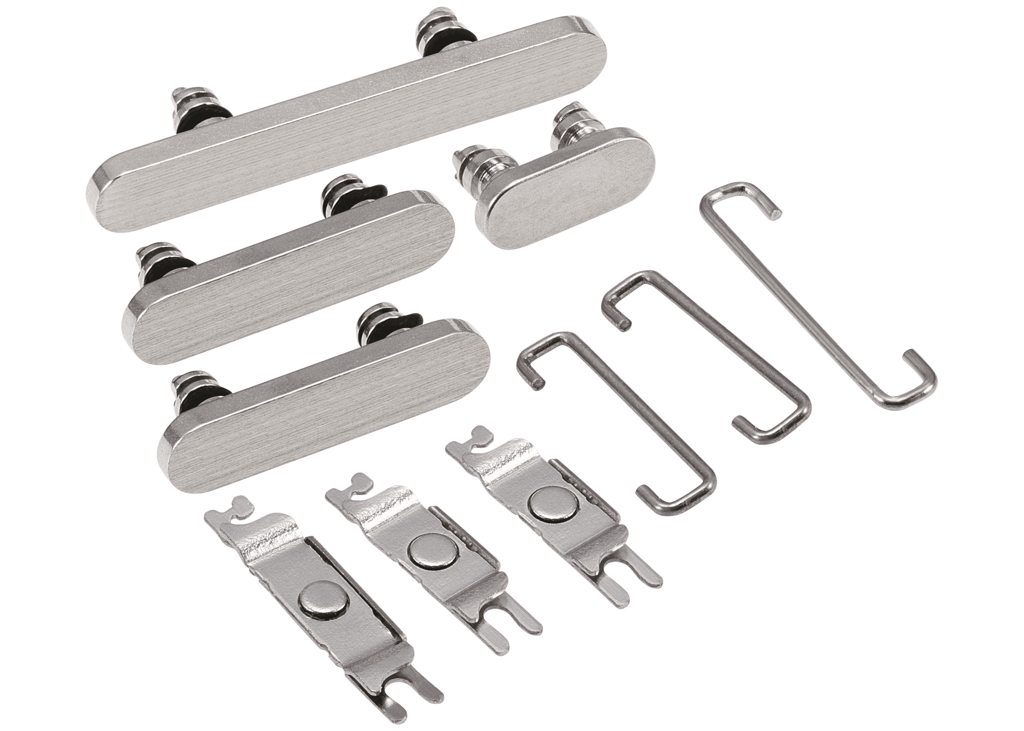 Hard Buttons (Power / Volume / Switch) Compatible For iPhone 15 Pro / 15 Pro Max (White Titanium)