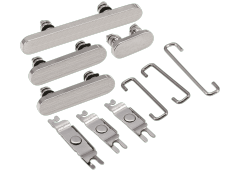 Hard Buttons (Power / Volume / Switch) Compatible For iPhone 15 Pro / 15 Pro Max (White Titanium)