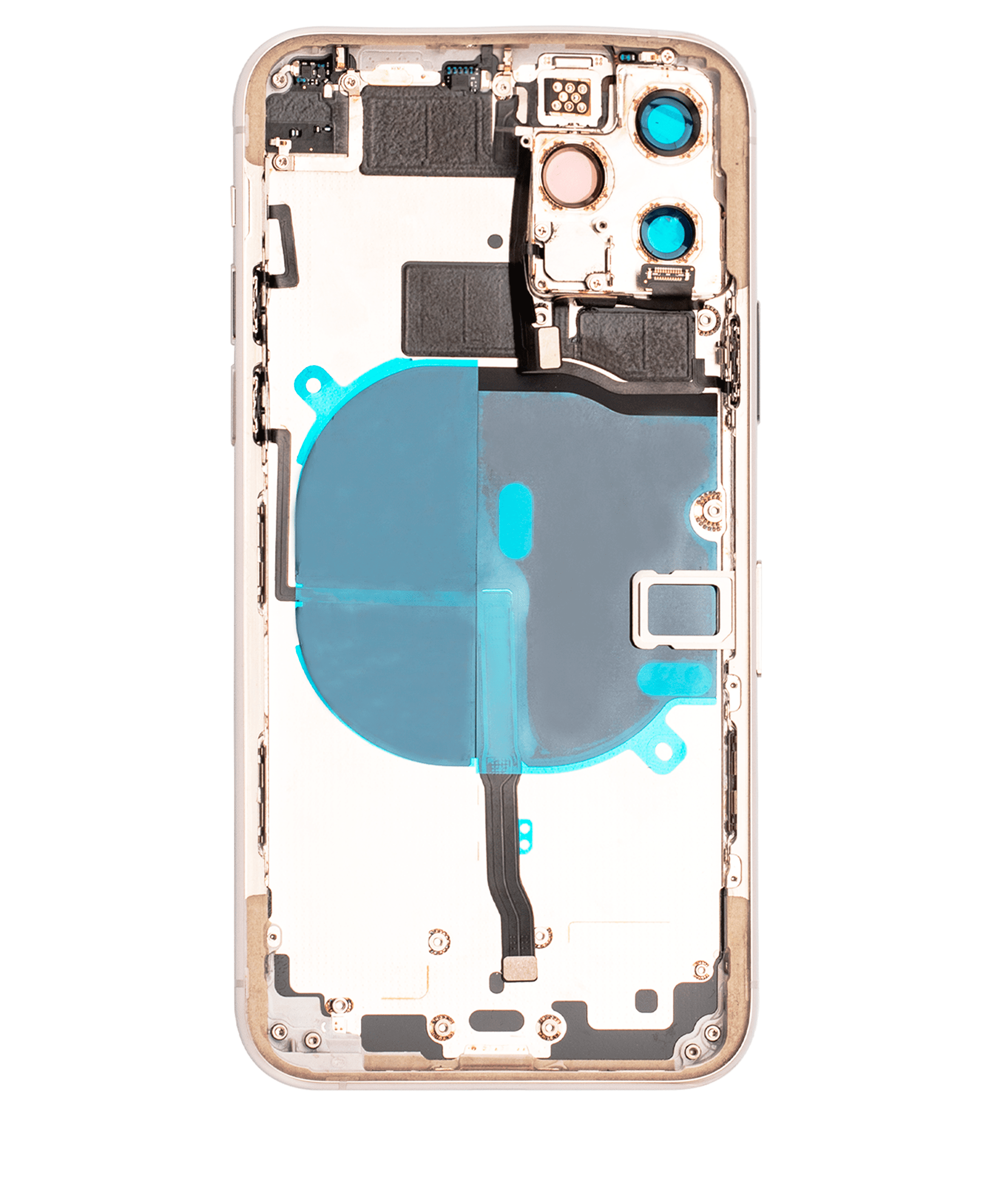 Back Housing W/ Small Components Pre-Installed Compatible For iPhone 11 Pro (Used OEM Pull: Grade A) (Silver)