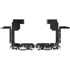 Charging Port Flex Cable Compatible For iPhone 15 Pro (Premium) (Blue Titanium)