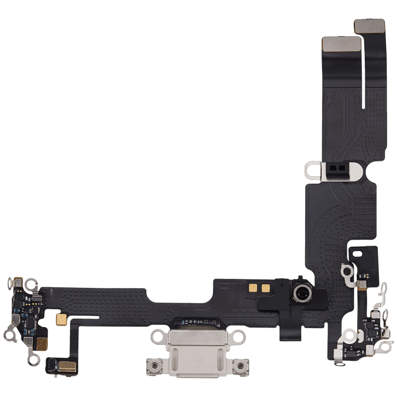 Charging Port Flex Cable Compatible For iPhone 14 Plus (Used OEM Pull) (Starlight)