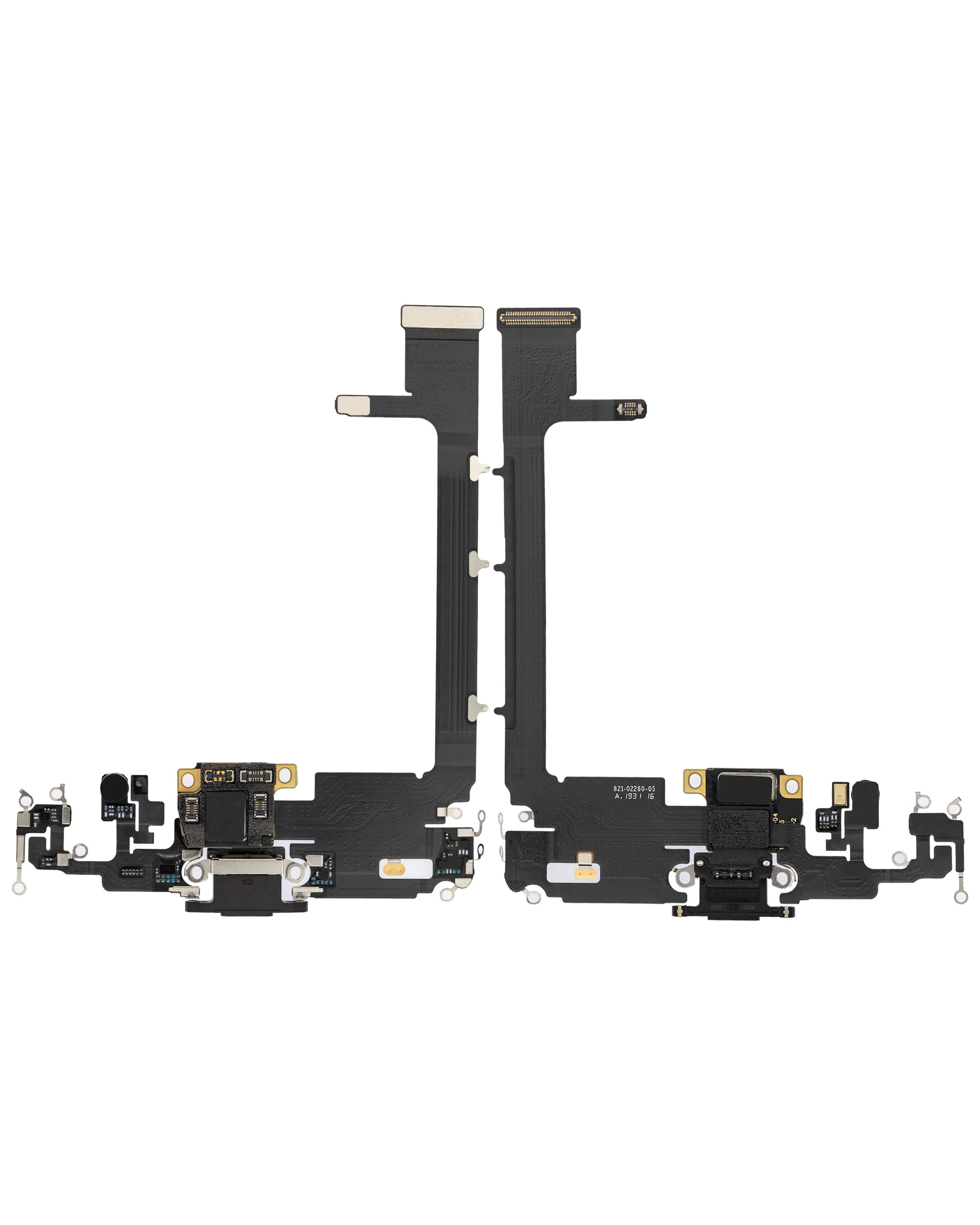 Charging Port Flex Cable With Board Compatible For iPhone 11 Pro Max (PART # 821-02260-05) (Premium) (Space Gray)