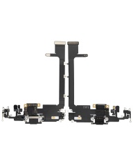 Charging Port Flex Cable With Board Compatible For iPhone 11 Pro Max (PART # 821-02260-05) (Premium) (Space Gray)