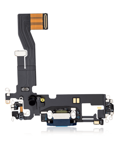 Charging Port Flex Cable Compatible For iPhone 12 / 12 Pro (Premium) (Pacific Blue)