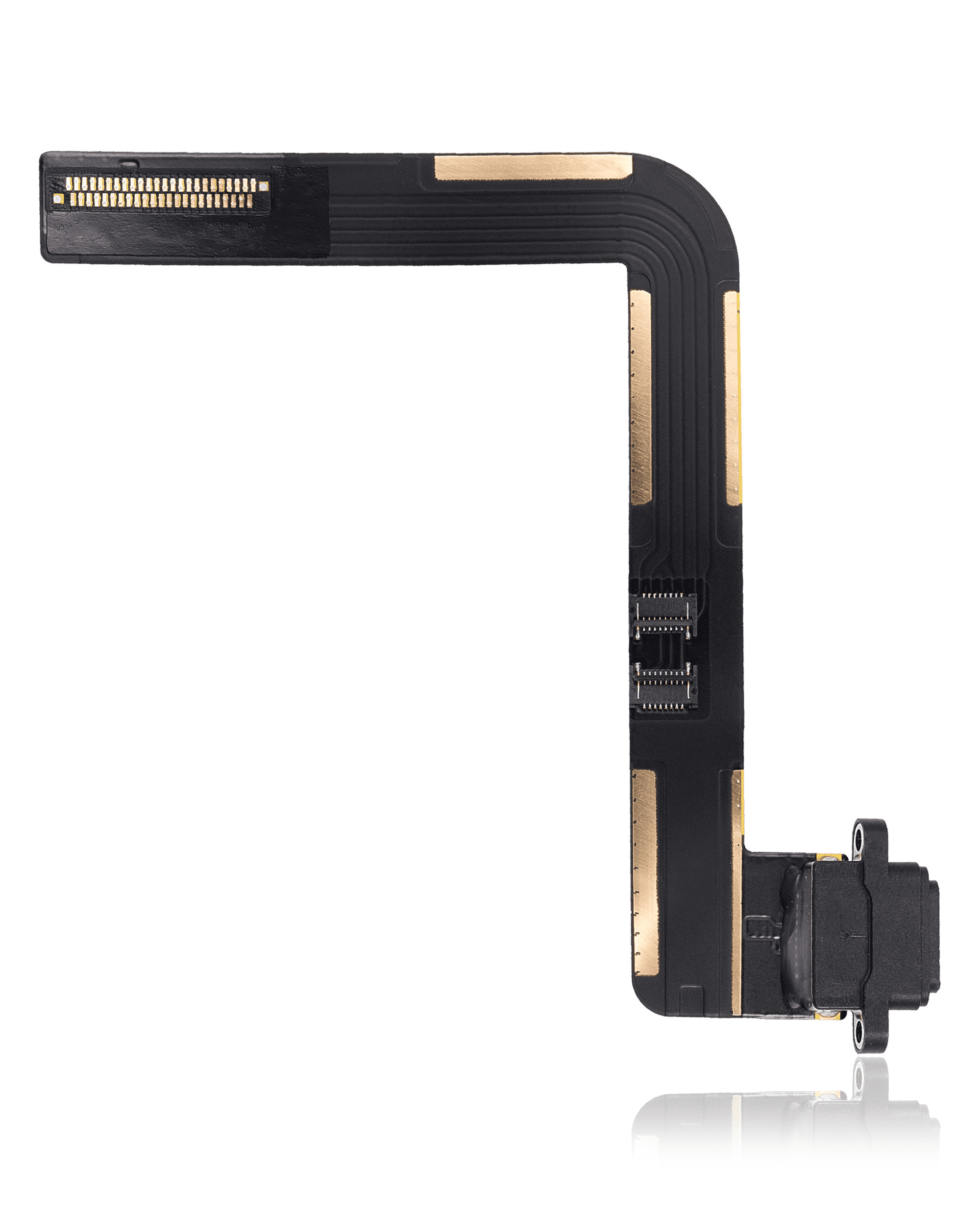 Charging Port Flex Cable Compatible For iPad Air 1 / iPad 5 (2017) / iPad 6 (2018) (Soldering Required) (Aftermarket Plus) (Black)