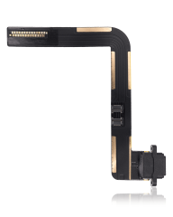 Charging Port Flex Cable Compatible For iPad Air 1 / iPad 5 (2017) / iPad 6 (2018) (Soldering Required) (Aftermarket Plus) (Black)