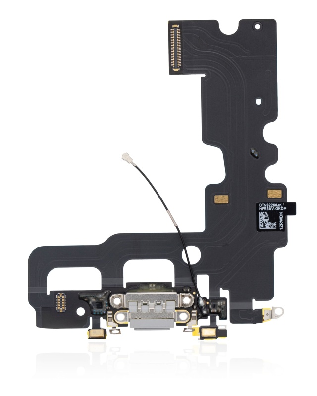 Charging Port Flex Cable Compatible For iPhone 7 (Premium) (Silver)