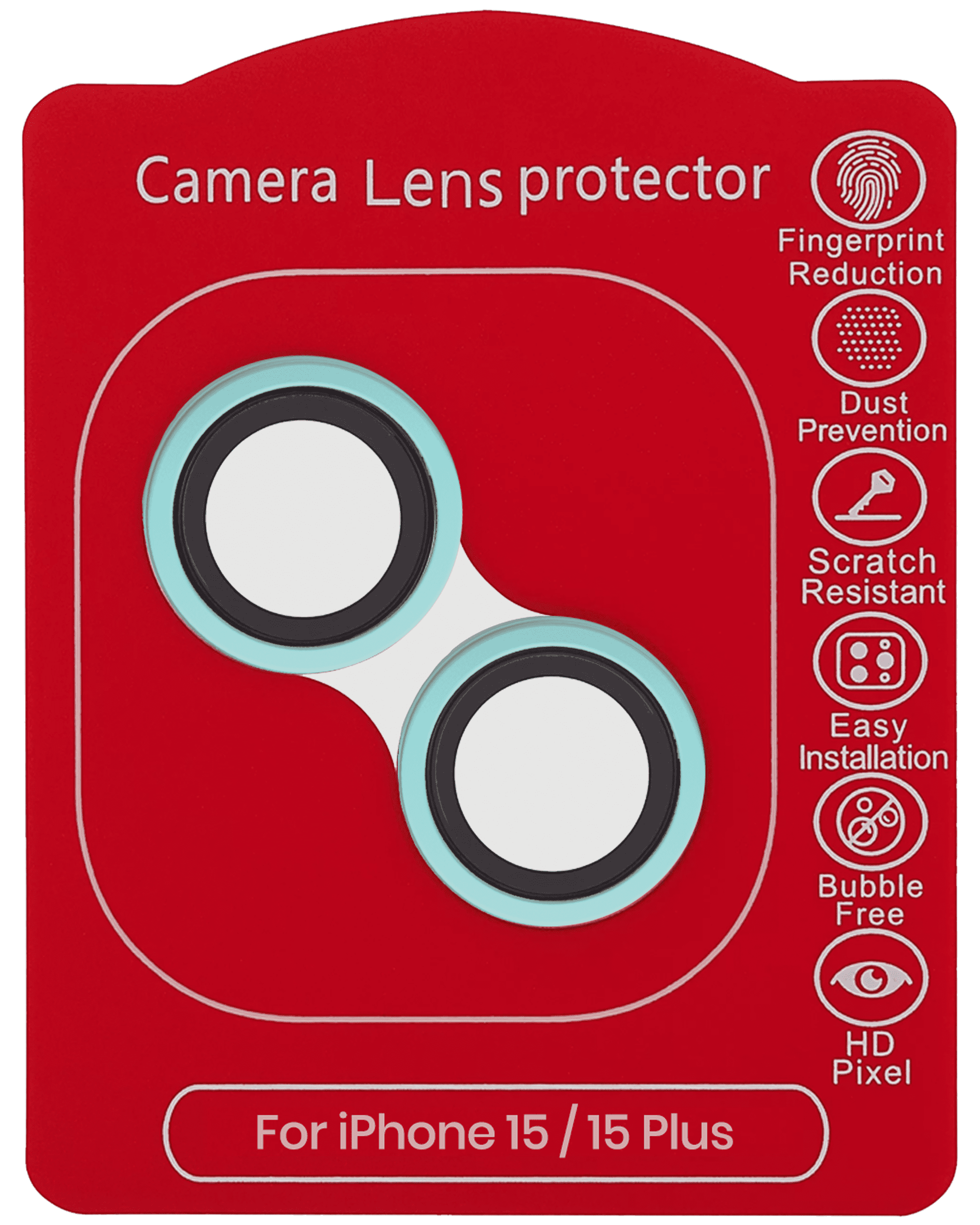 Casper Camera Lens Protector Compatible For iPhone 15 / 15 Plus (blue) (Clear)