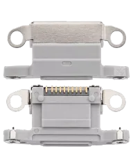 Charging Port Only Compatible For iPhone 14 Pro / 14 Pro Max (Silver) (10 Pack)